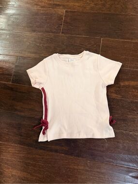 ZARA Ribbed Girls' ribbed Top in Pale Pink